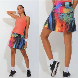 Dona Jo’s NWT Skort Multi Color Sz 1 S Pickleball Tennis Golf Pocket